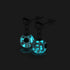 Boucles d'oreilles à tige en forme de goutte d'eau en verre Firefly Evil Eye en argent sterling 925 blanc